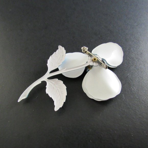 Vintage Brooch LARGE  Blue Flower - Picture 3 of 5